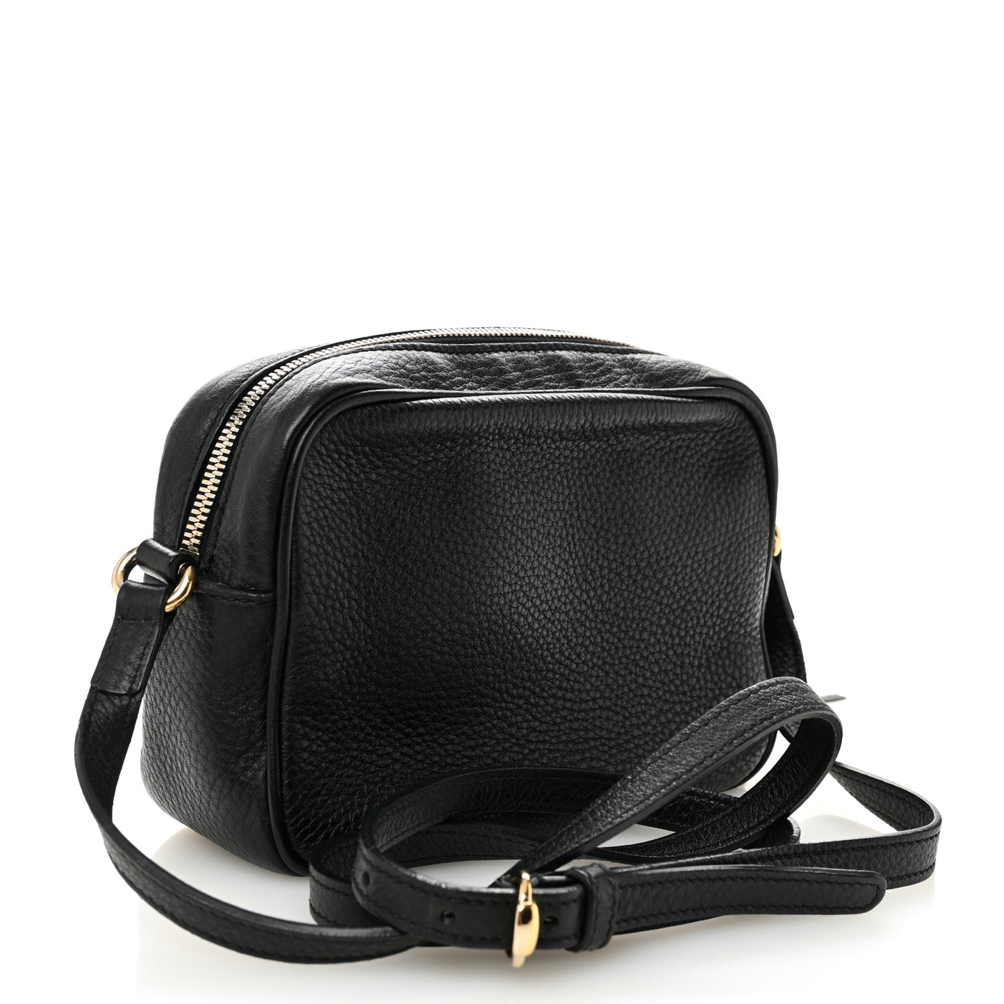 Pebbled Calfskin Soho Disco Bag Black