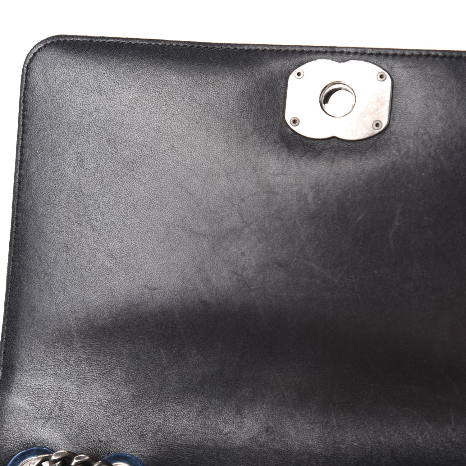 Chanel Patent Quilted Medium Coco Boy Flap 8 of 16