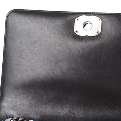 Chanel Patent Quilted Medium Coco Boy Flap 8 of 16