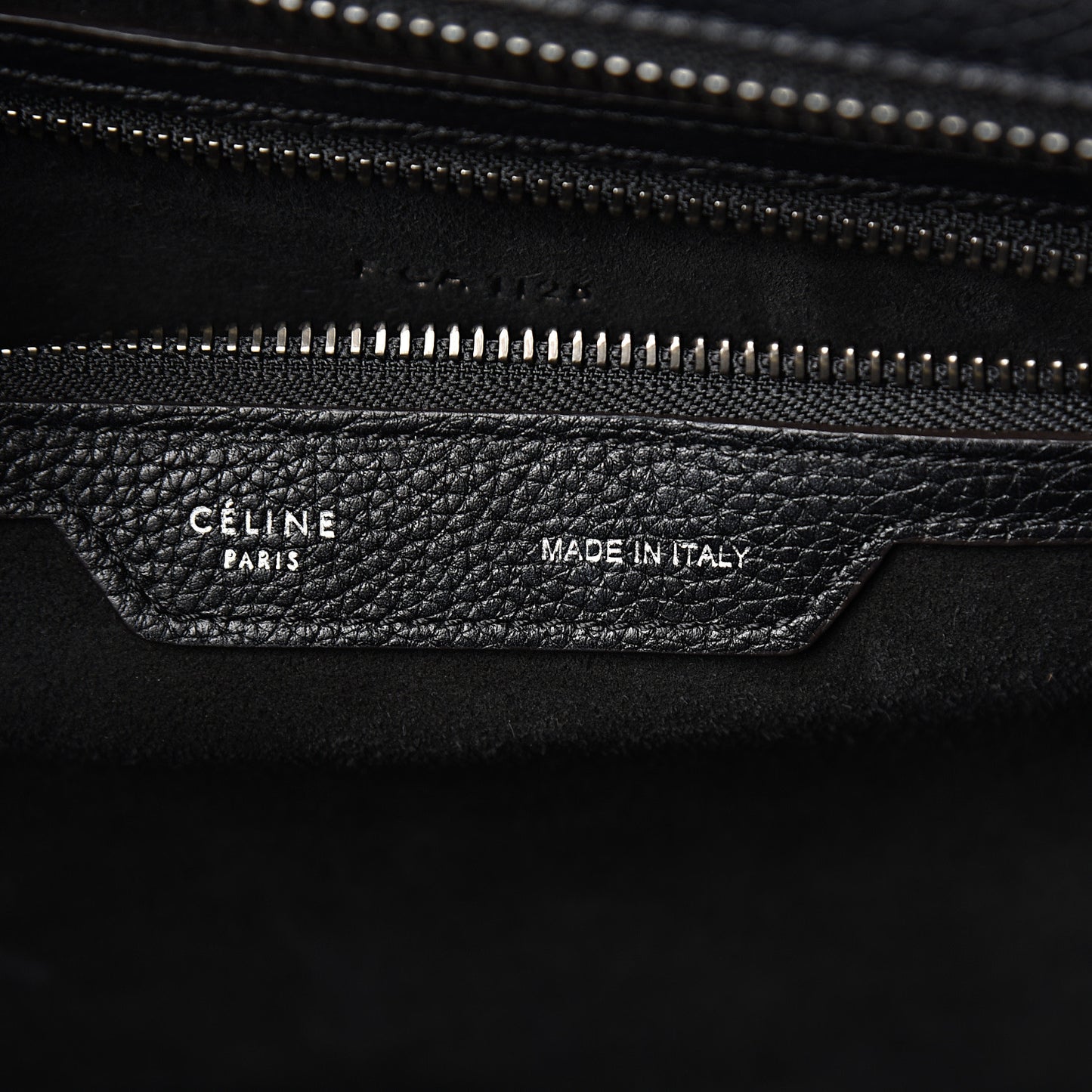 Drummed Calfskin Mini Luggage Black