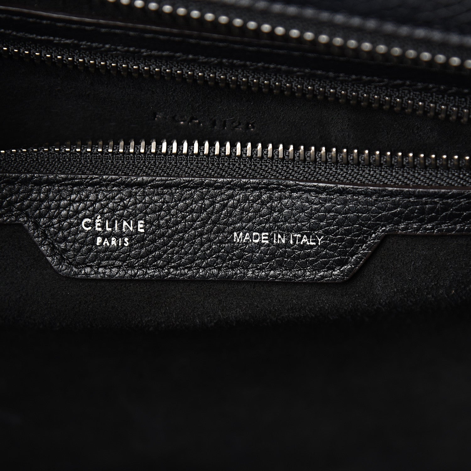 Celine Drummed Calfskin Mini Luggage Black 7 of 10