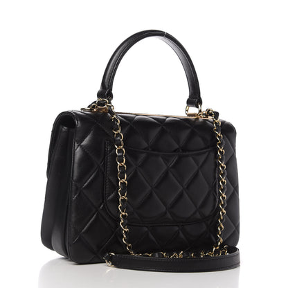Chanel Lambskin Quilted Small Trendy CC Dual Handle Flap Bag Black 3 of 11