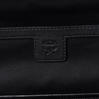 MCM Metallic Visetos Striped Medium Stark Backpack Silver Black 7 of 11