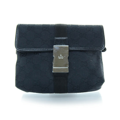 Gucci GG Monogram Web Buckle Belt Bag Black 1 of 10