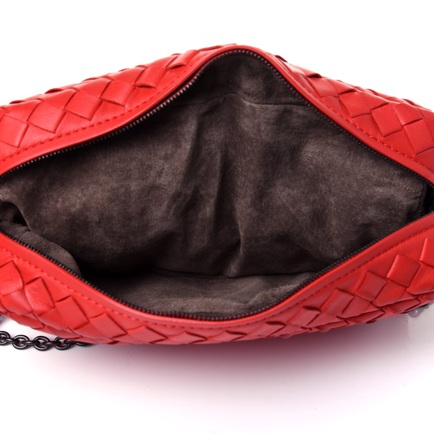 Bottega Veneta Nappa Intrecciato Mini Messenger Bag Red 13 of 16