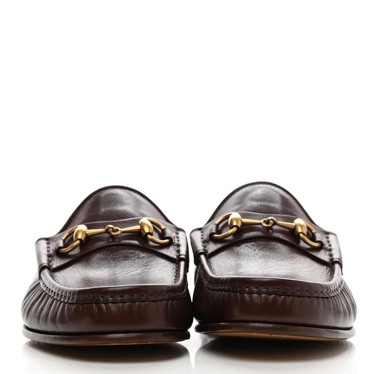 Goatskin Mens Horsebit Slippers 8 Brown