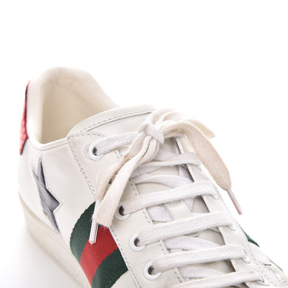 Gucci Calfskin Ayers Web Star Embroidered Womens Ace Sneakers 39 White Multi 12 of 14