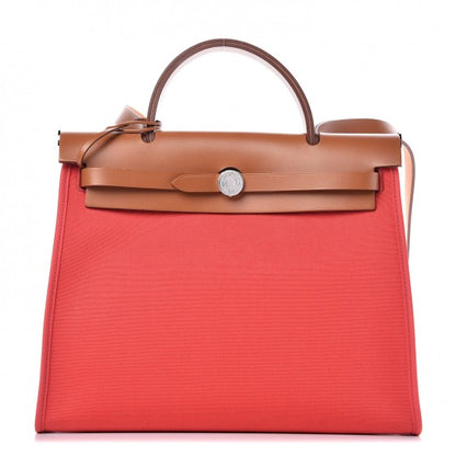 Hermes Vache Hunter Toile Herbag Zip 31 PM Bougainvillea 1 of 11