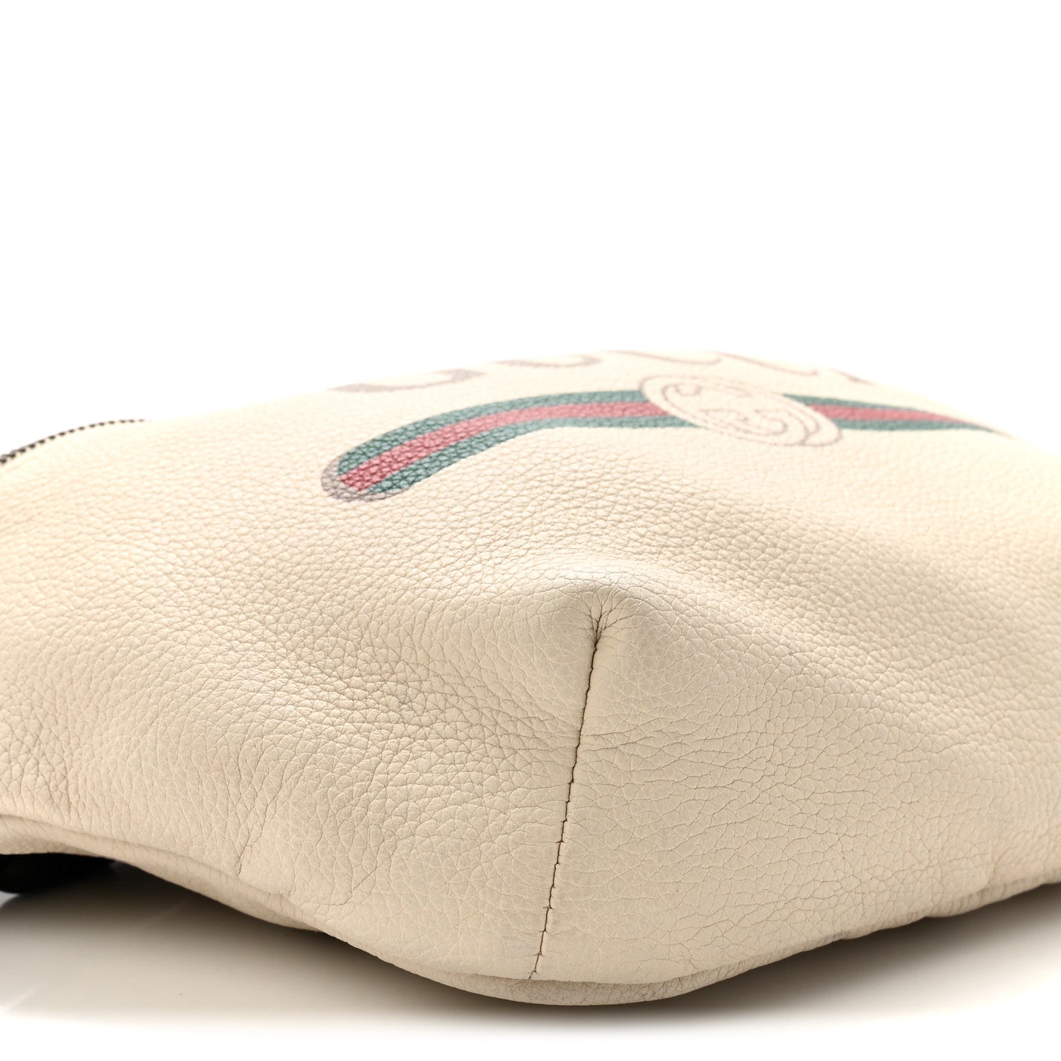 Gucci Grained Calfskin Logo Belt Bag White 9 of 10