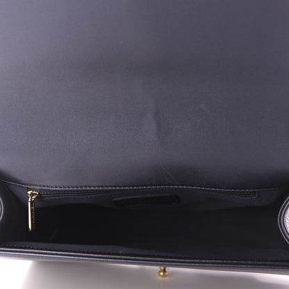 Chanel Lambskin Embossed New Medium Boy Cube Flap Navy 5 of 10