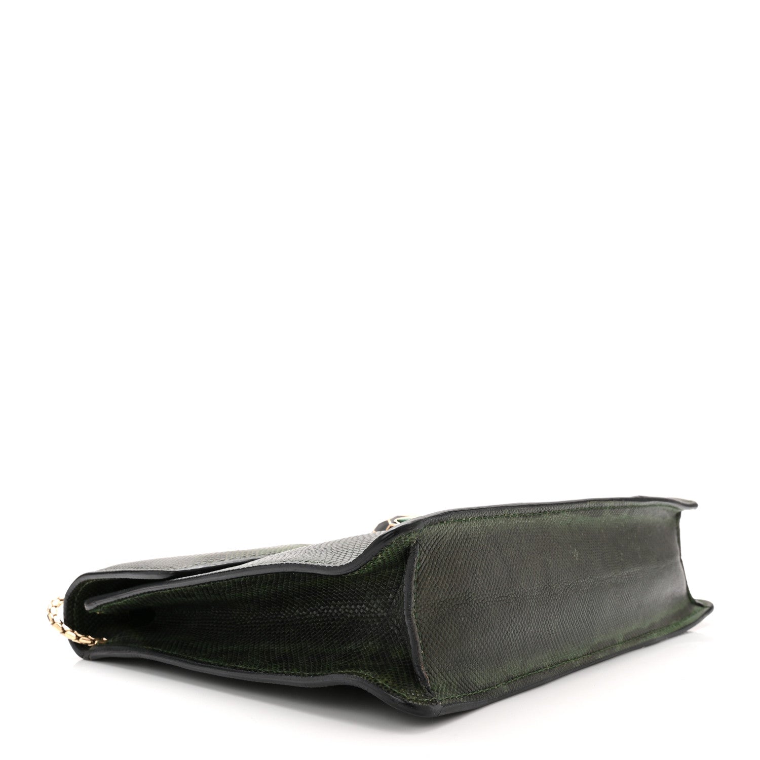 Bulgari Shiny Lizard Serpenti Forever Medium Shoulder Bag Green 4 of 10