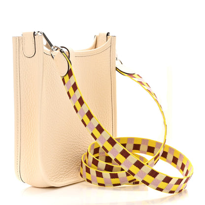 Hermes Taurillon Clemence Maxi Quadrille Evelyne TPM Nata Citron Rouge H Mauve Sylvestre 3 of 11