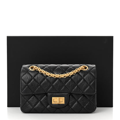 Chanel Aged Calfskin Quilted 2.55 Reissue Mini Flap Black 14 of 14
