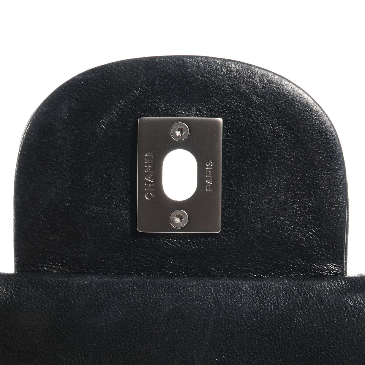 Lambskin Quilted Jumbo Single Flap Black