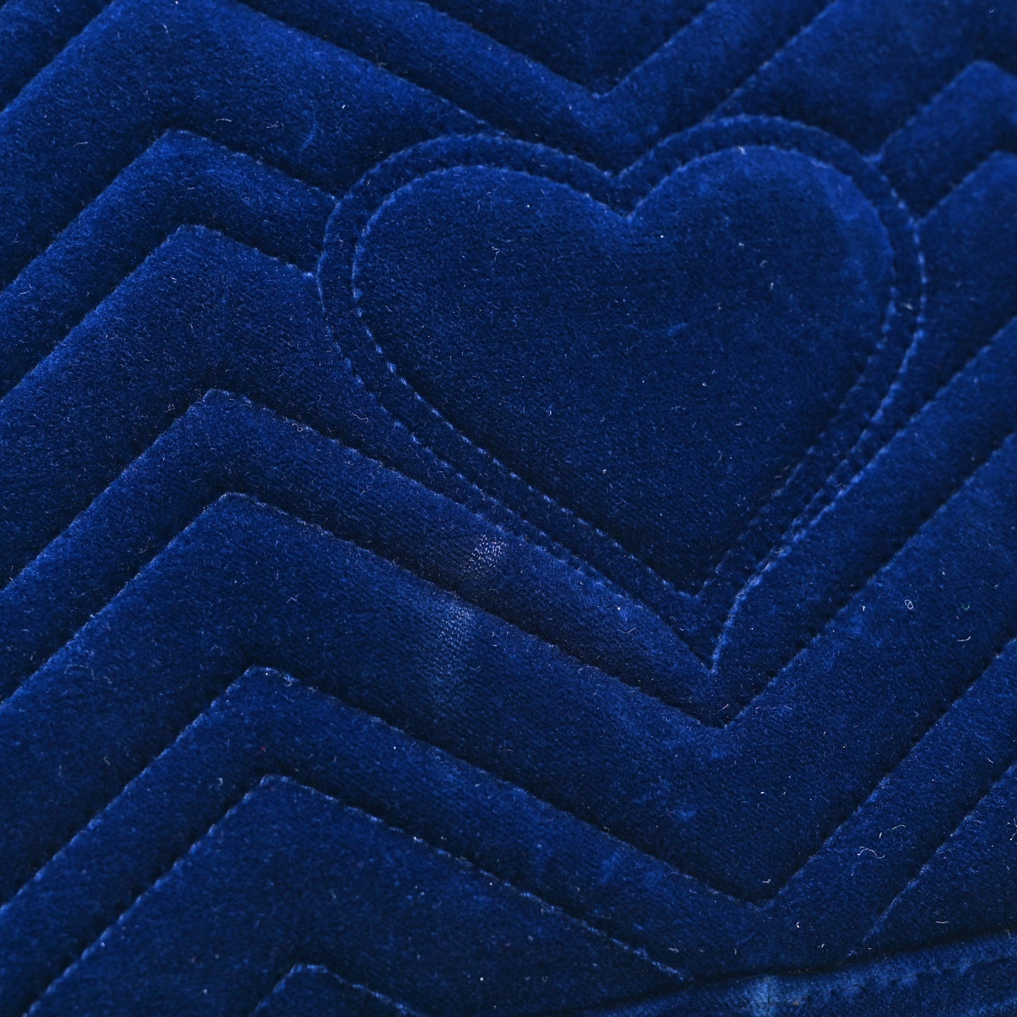 Velvet Matelasse Medium GG Marmont Shoulder Bag Cobalt Blue