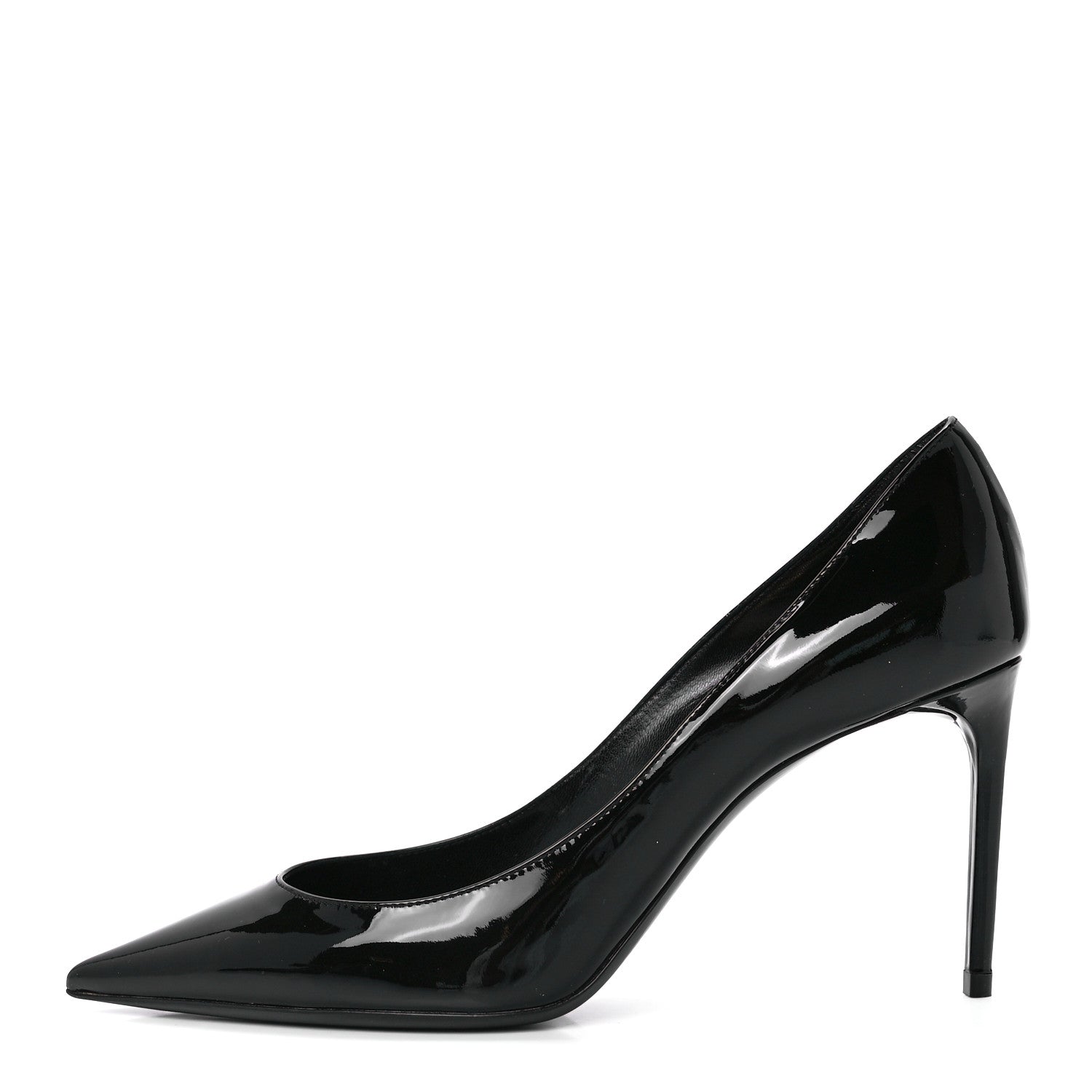 Saint Laurent Patent Calfskin Zoe 85 Pumps 37.5 Black 1 of 9