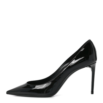 Saint Laurent Patent Calfskin Zoe 85 Pumps 37.5 Black 1 of 9