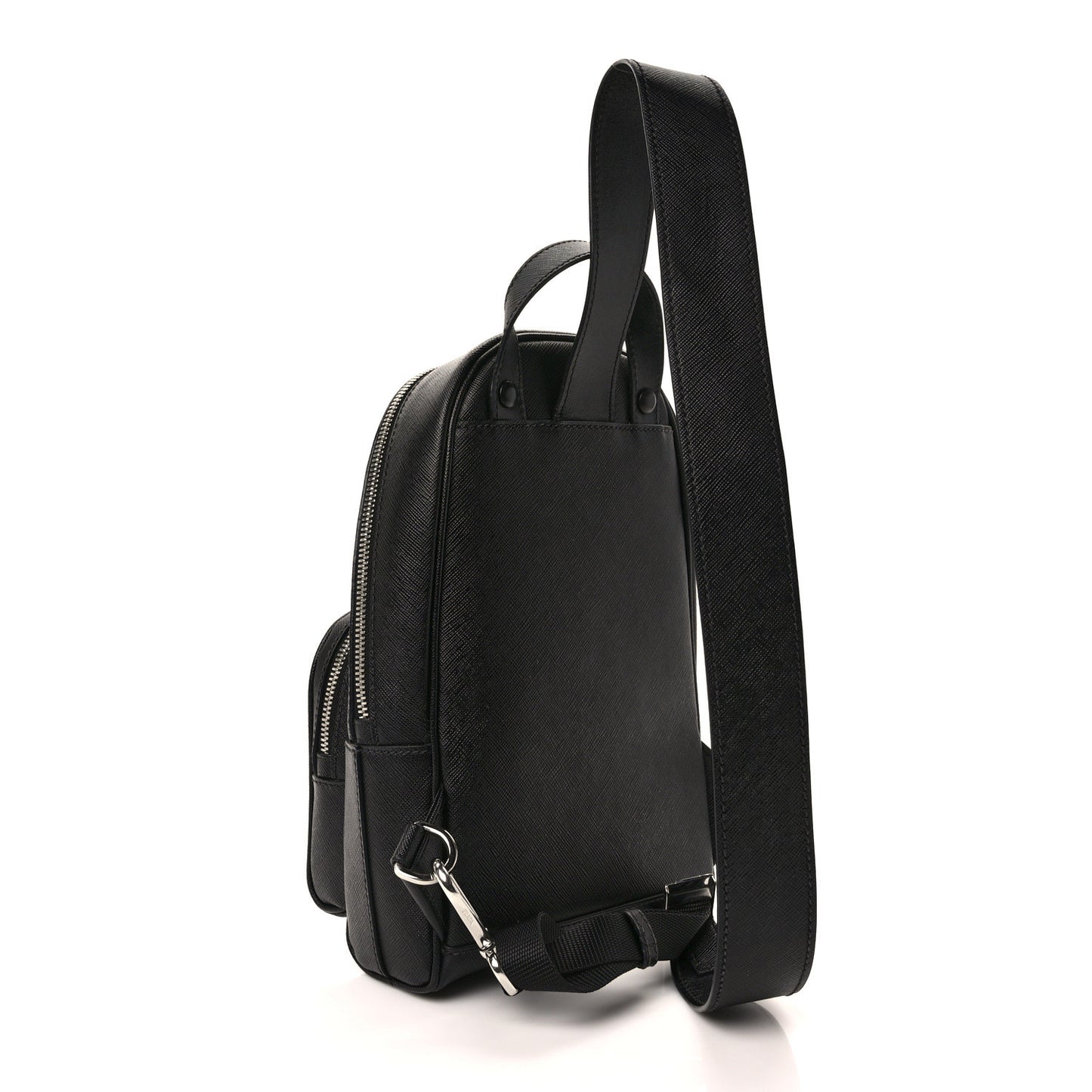 Saffiano Sling Backpack Black