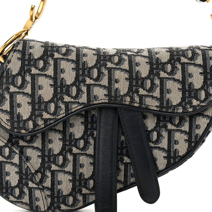 Christian Dior Oblique Mini Saddle Bag Blue 8 of 11