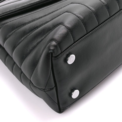 Saint Laurent Calfskin Y Quilted Monogram Medium Loulou Satchel Black 10 of 12