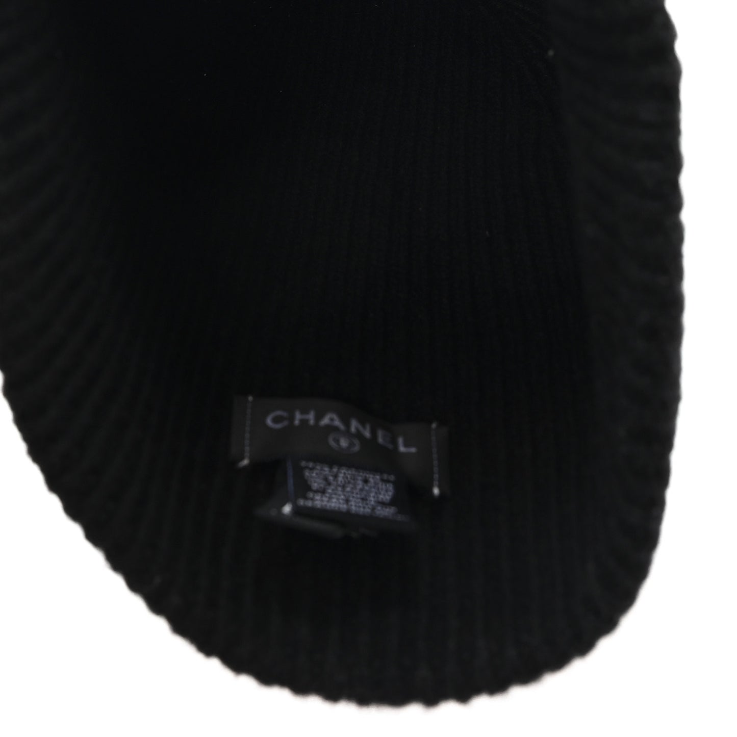 Cashmere Silk CC Beanie Hat Black Pink