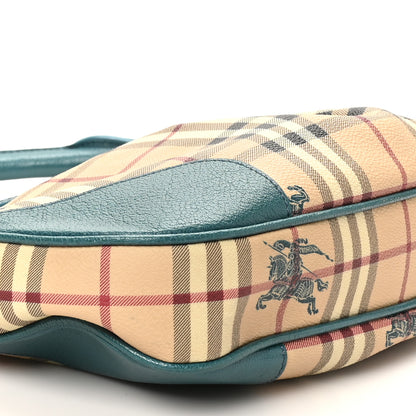 Burberry Haymarket Check Small Hernville Hobo Blue 8 of 9