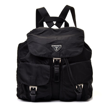 Prada Tessuto Nylon Vela Saffiano Large Backpack Black 1 of 13