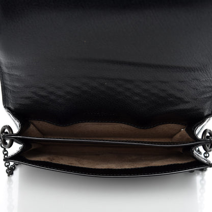Bottega Veneta Goatskin Knit Intrecciato Mini Montebello Crossbody Bag Black Gold 7 of 9
