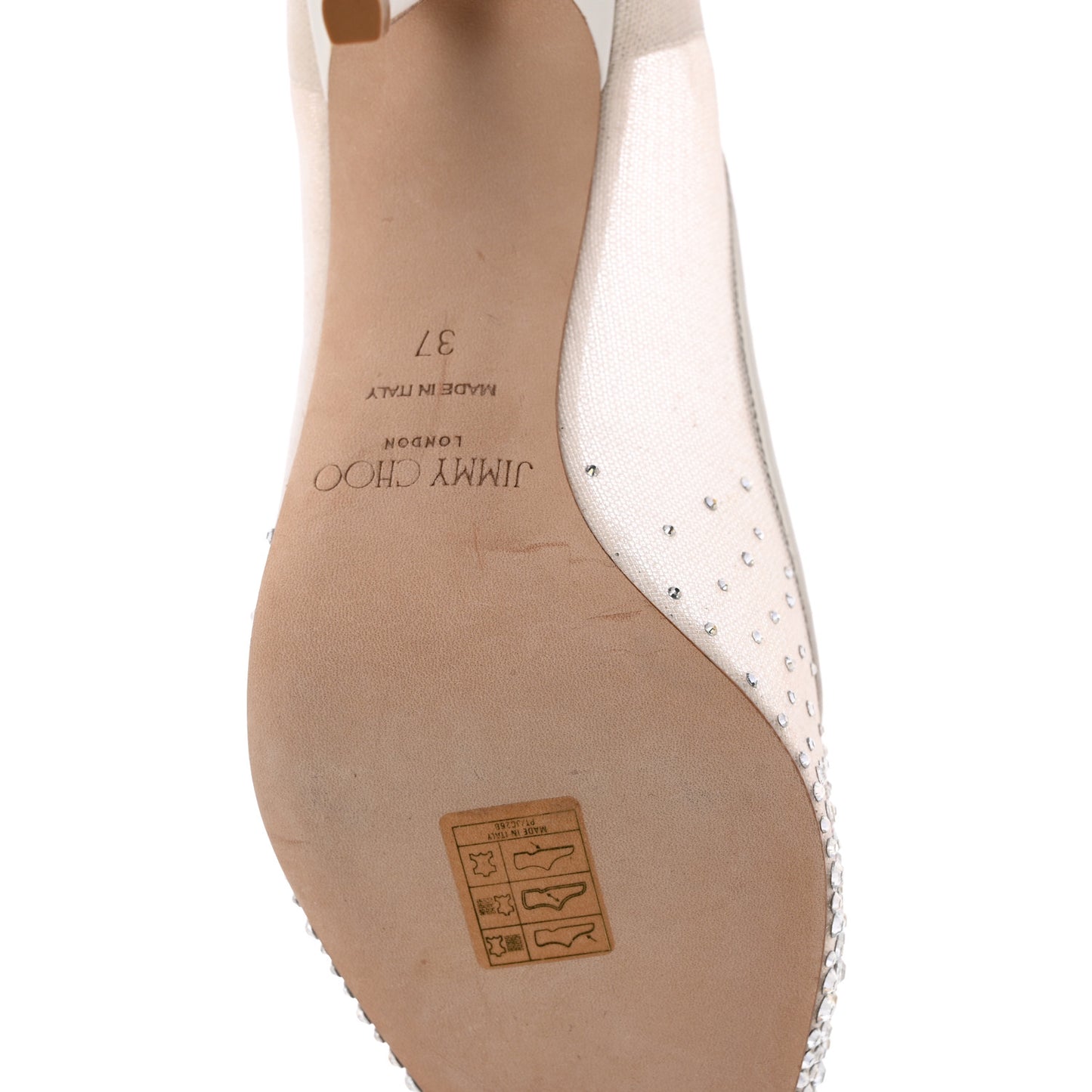 Calfskin Mesh Crystal Love 85 Pumps 37