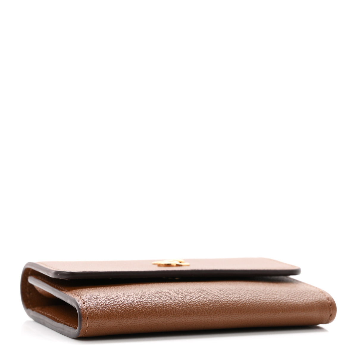 Goatskin CC Flap Card Holder Brown