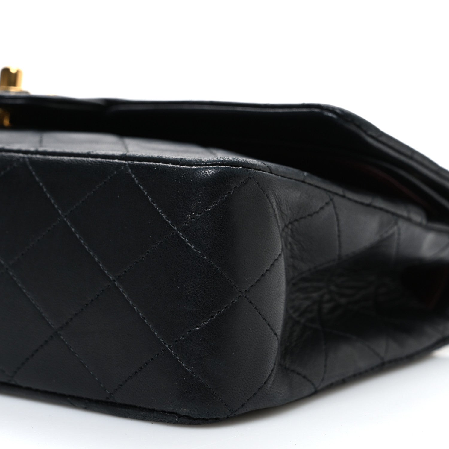 Chanel Lambskin Quilted Medium Double Flap Black 11 of 12