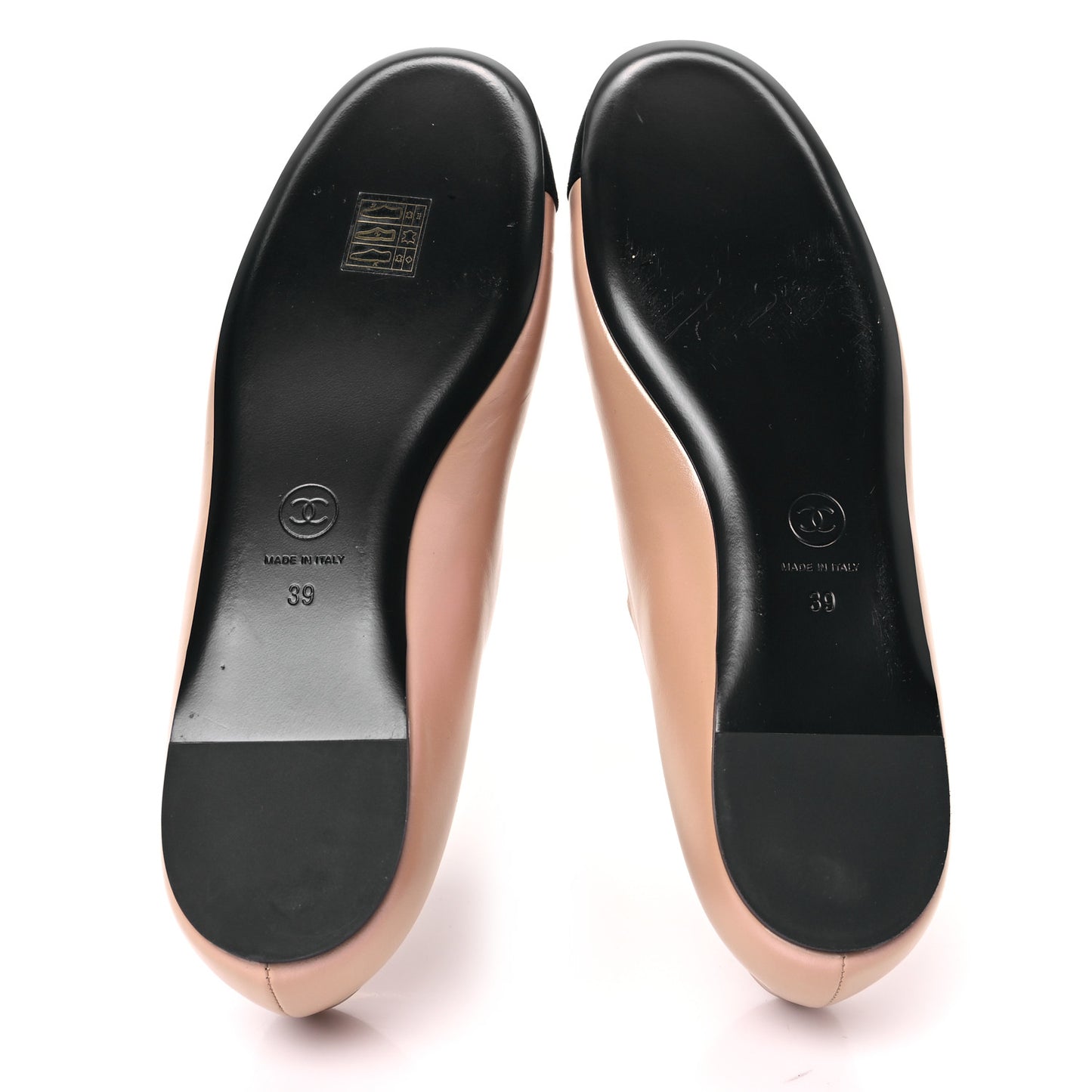 Lambskin Grosgrain Pearl Mary Jane Flats 39 Beige Black