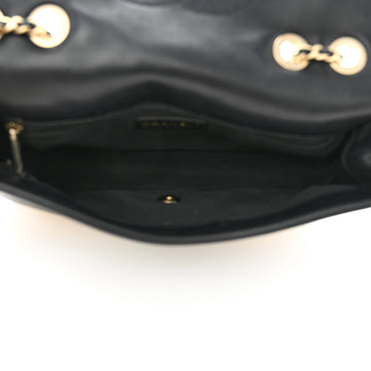Chanel Calfskin Quilted Medium Graphic Flap Beige Black 4 of 11