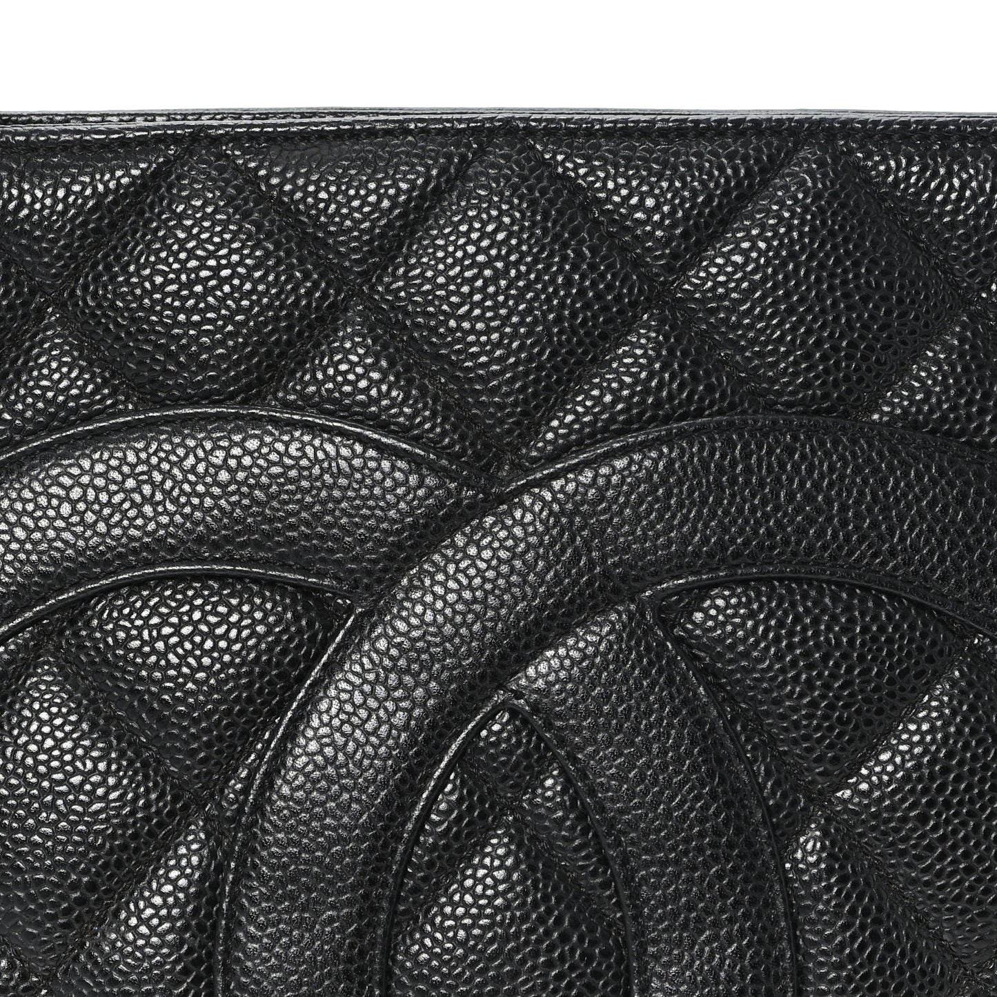 Caviar Quilted Medallion Tote Black