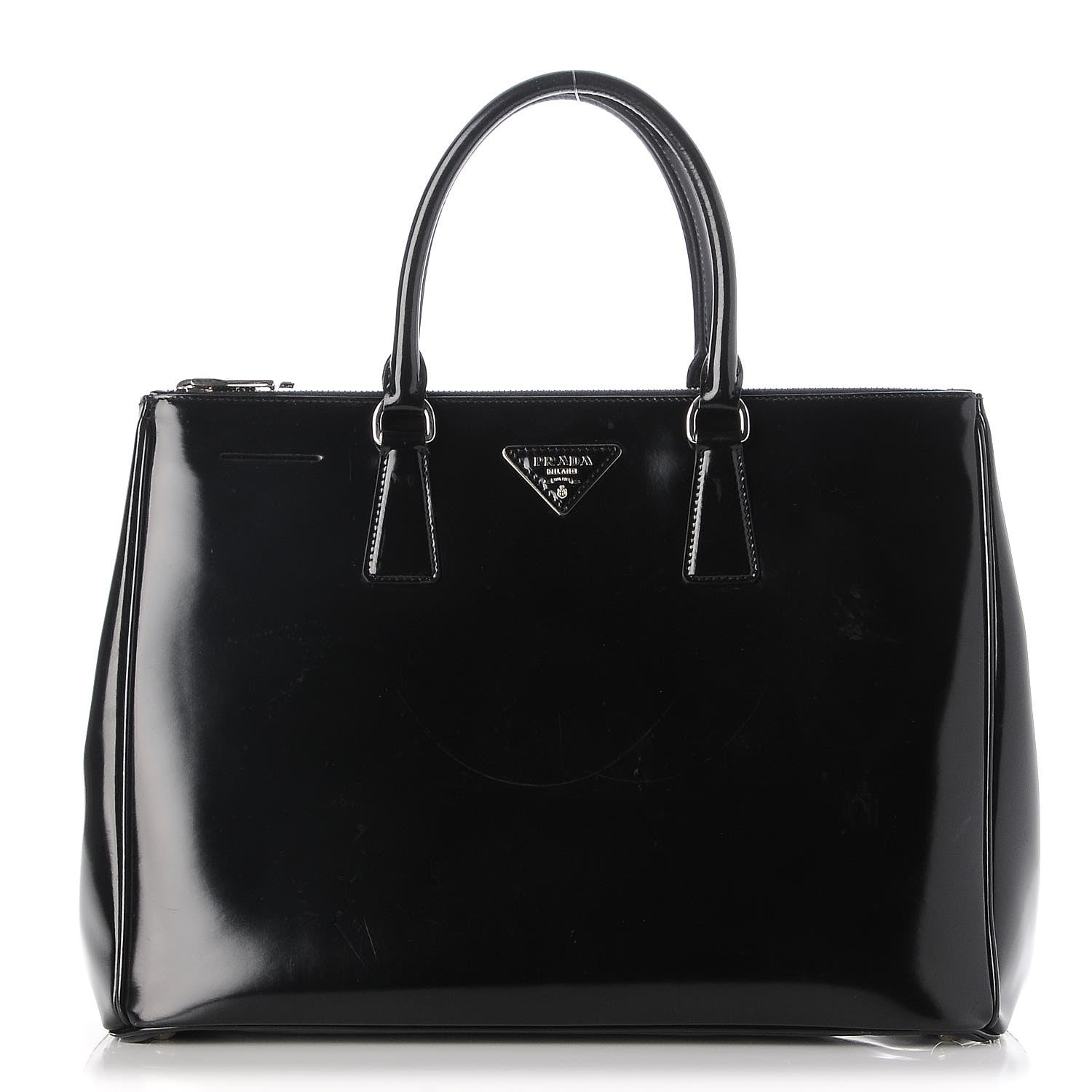 Prada Spazzolato Large Galleria Double Zip Tote Nero Black 1 of 11