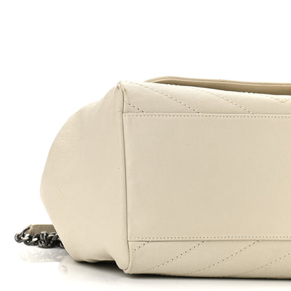 Saint Laurent Vintage Lambskin Chevron Monogram Medium Nolita Crema Soft 10 of 11