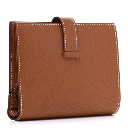 Hermes Epsom Bearn Compact Wallet Gold 3 of 8