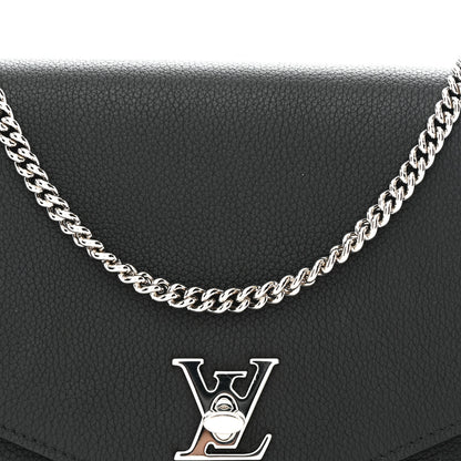 Louis Vuitton Soft Calfskin My Lockme Chain Pochette Black 13 of 17
