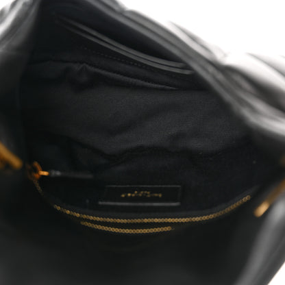 Saint Laurent Lambskin Quilted Toy Loulou Puffer Monogram Chain Satchel Black 5 of 12