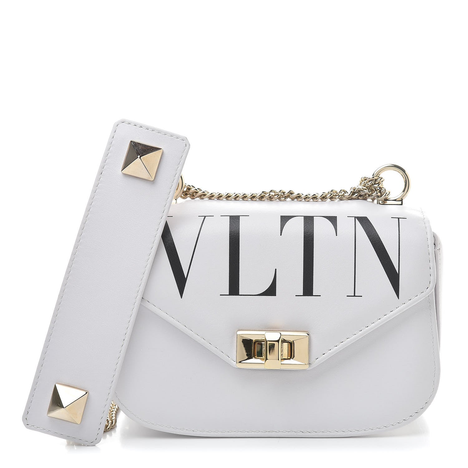 Valentino Garavani Calfskin VLTN Small Shoulder Bag White 1 of 12