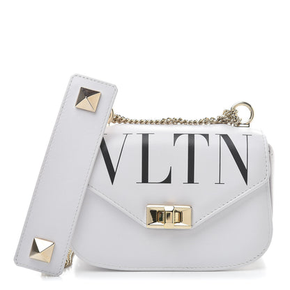Valentino Garavani Calfskin VLTN Small Shoulder Bag White 1 of 12