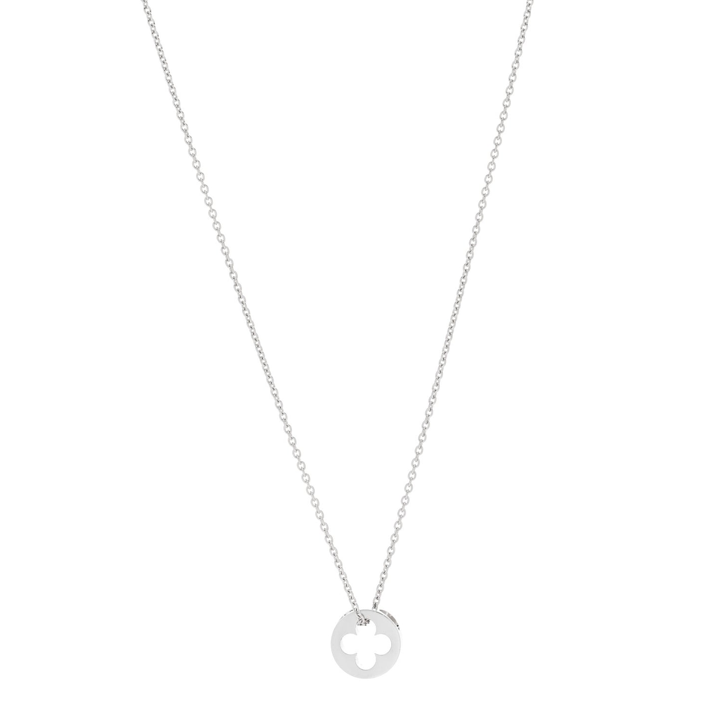 18K White Gold Empreinte Pendant Necklace