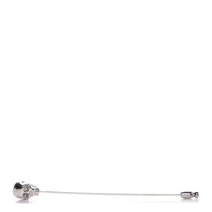 Christian Dior Lambskin Atelier Skull Brooch Silver 5 of 8