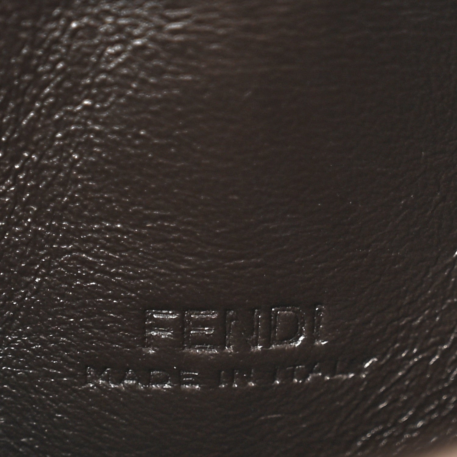Fendi Glazed Fabric FF 1974 Nano Baguette Charm Mogano Panna 6 of 10