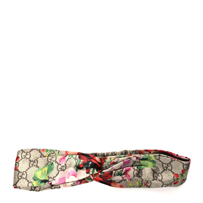 Gucci Silk Monogram Blooms Print Headband Antique Rose 1 of 5