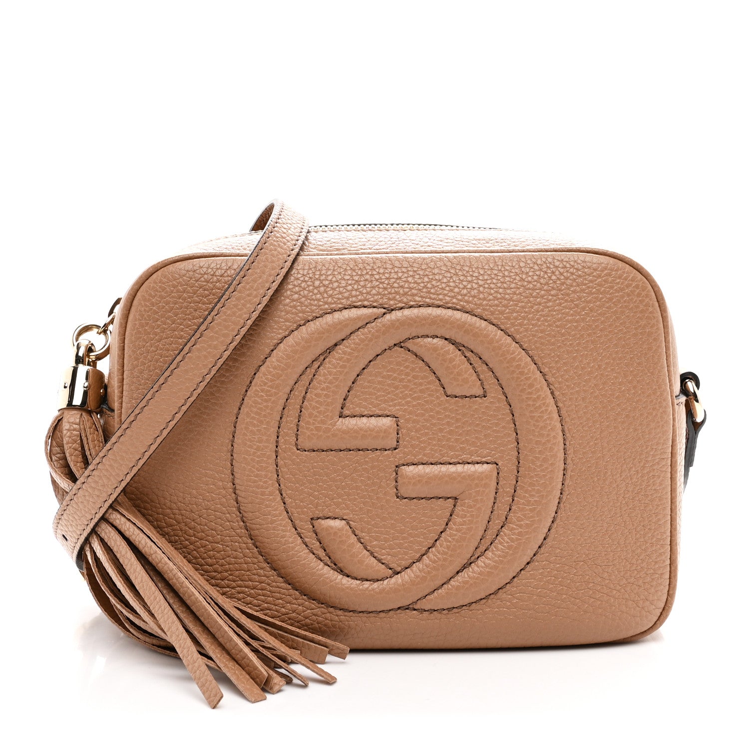 Gucci Pebbled Calfskin Small Soho Disco Bag Camelia 1 of 10