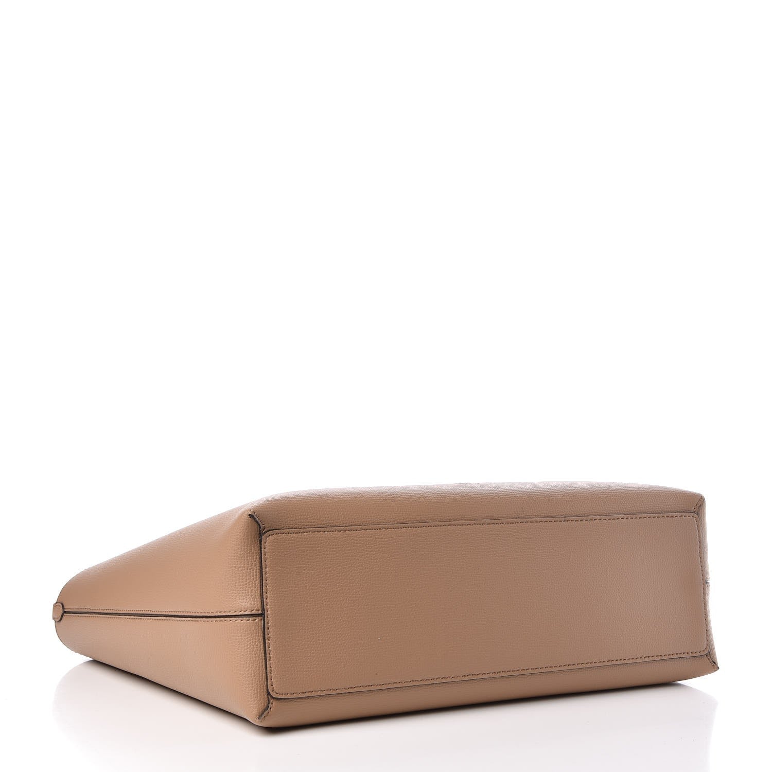 Burberry Grainy Calfskin Haymarket Check Medium Reversible Tote Mid Camel 7 of 13