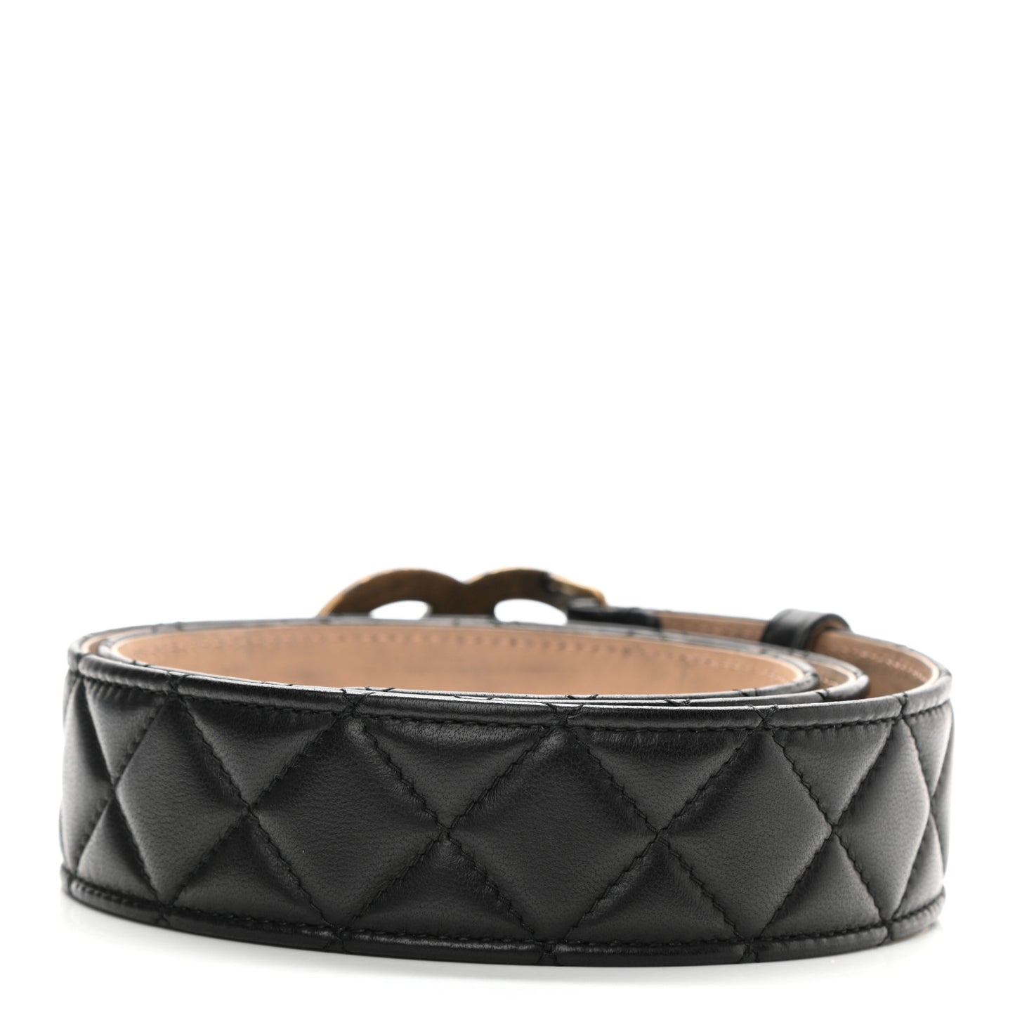 Lambskin Quilted CC Belt 90 36 Black