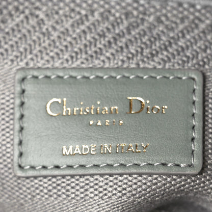 Christian Dior Canvas Embroidered Cannage Medium Lady D-Lite Gray 6 of 13