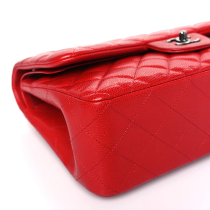 Chanel Caviar Quilted Jumbo Double Flap Red 8 of 9